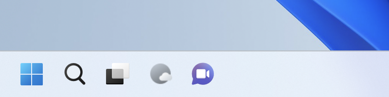 Taskbar items in Windows 11