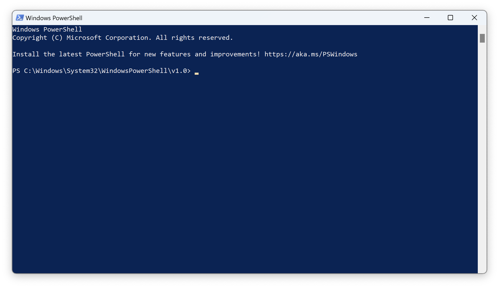 Console Window Host's default text attributes when starting Windows PowerShell directly