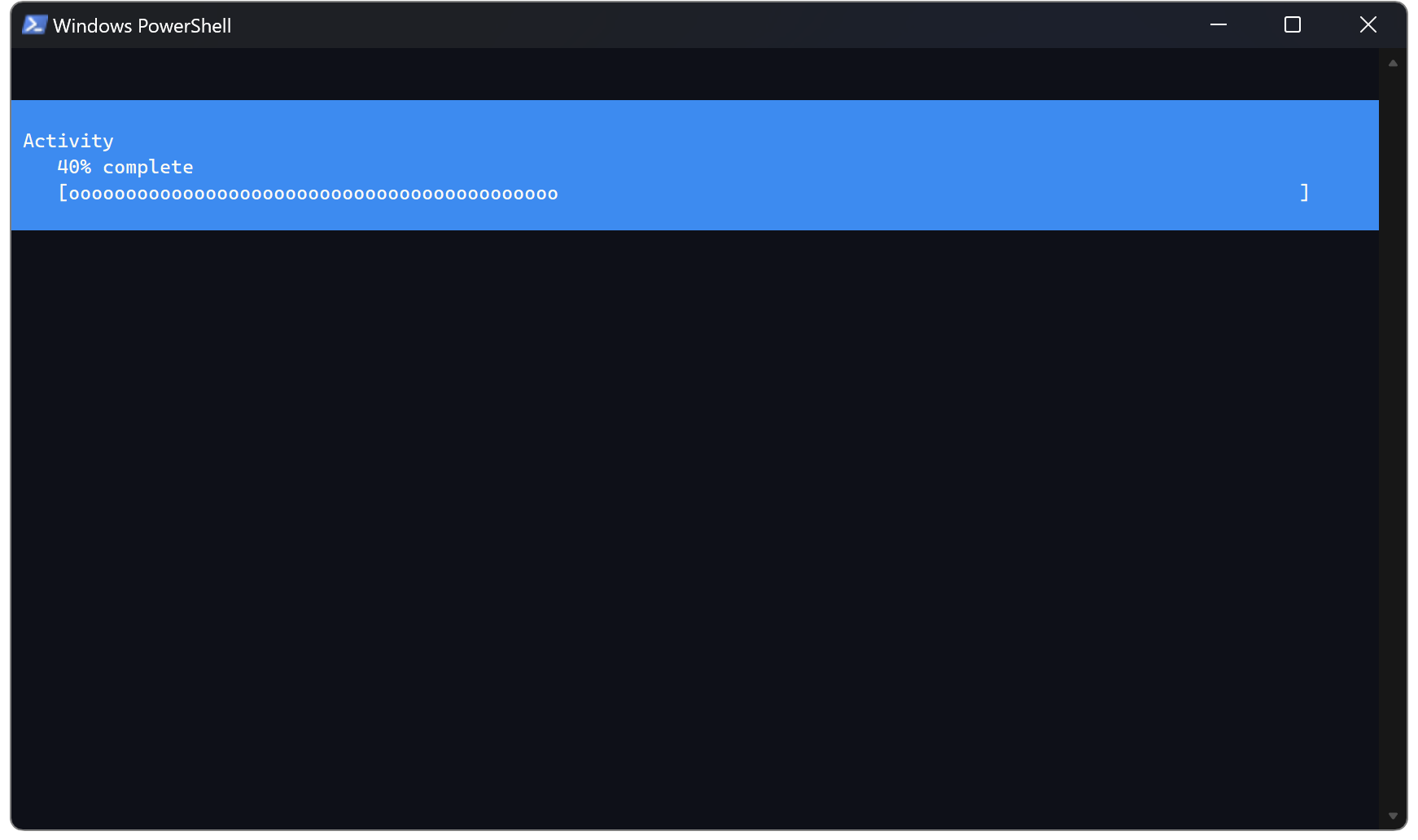 Windows PowerShell progress stream