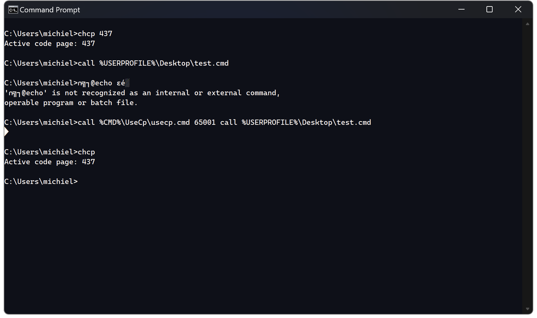 Using the *UseCp* Commando extension